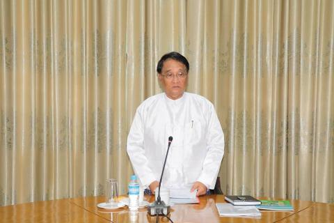 ျမန္မာႏိုင္ငံယွဥ္ၿပိဳင္မႈေကာ္မရွင္ဥကၠဌ၊ ျပည္ေထာင္စု၀န္ႀကီး ေဒါက္တာသန္းျမင့္မွ အဖြင့္အမွာစကားေျပာၾကား